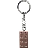 LEGO Brick 853793 2x4 Rose Gold Keyring thumbnail 1