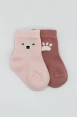 Bistyle 2li Bear Penye Soket Çorap 10116 Pembe thumbnail 2