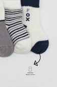 Bistyle 3'Lü Penye Soket Çorap 10109 Gri thumbnail 3