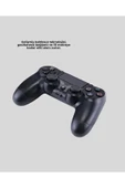 SAYARMARKT Bluetooth Kablosuz PS4 Gamepad Çift Motorlu Siyah Controller thumbnail 5