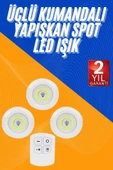 SAYARMARKT Yapıştır-Kullan Üçlü LED Lamba thumbnail 3