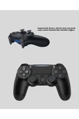 SAYARMARKT Bluetooth Kablosuz PS4 Gamepad Çift Motorlu Siyah Controller thumbnail 4