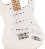 Squier Sonic Stratocaster Hard Tail Akçaağaç Klavye Arctic White Elektro Gitar thumbnail 4