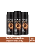 Axe Dark Temptation Erkek Sprey Deodorant 150 Ml x 3 Adet thumbnail 1