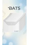 BATS A4 ÇITÇITLI DOSYA ZARF ŞEFFAF 12 ADET thumbnail 1