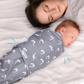 İnterlok Bebek Kundak - Kuğu Desen thumbnail 2
