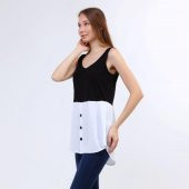 DRR Moda Sıfır Kol Garnili Tunik / Bluz thumbnail 5