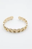 Düğme Bilezik - Altın thumbnail 1