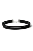 Siyah Renk Süet Kadın Choker Kolye thumbnail 1