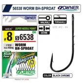Owner 56538 Worm Bh-Sproat Black Chrome LRF İğnesi thumbnail 1