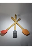 WISEM 5 Parça Mini Silikon Kaşık Spatula Fırça Seti thumbnail 2