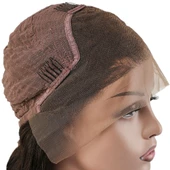 Gerçek Front Lace Tül Peruk / Afro Dalgalı / Bakır 70/75cm thumbnail 2