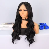 Siyah Su Dalgalı Tül Peruk thumbnail 3