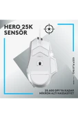 logitech G G502 X Kablolu HERO 25K Sensörlü Yüksek Performanslı Oyuncu Mouse, Beyaz 910-006147 thumbnail 4