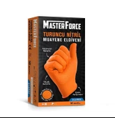 MasterForce Turuncu Nitril XL Beden Eldiven 50 li thumbnail 1