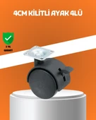 Kilitli Mini Tekerlek Ayak 4 Cm 4’lü Set thumbnail 1