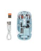 Bluetooth 5.2 Destekli Mavi Pilli Kablosuz Mouse thumbnail 4
