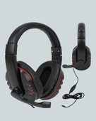 Kırmızı  Headset Mikrofonlu Sağlam Kablolu Konforlu thumbnail 4