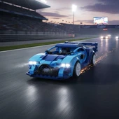 C51073W CADA BLUE RACE CAR 325 PARÇA BLOCK OYUNCAK thumbnail 4