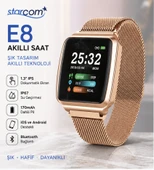 Starcom E8 Akıllı Saat 1.3” IPS Dokunmatik Ekran IP67 Bluetooth Rose Gold thumbnail 2