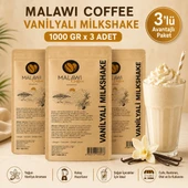 Malawi Coffee Vanilyalı Milkshake 1000 Gr x 3 Adet thumbnail 1