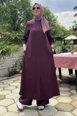 Başak Pantolonlu Takım Bordo thumbnail 6