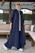 Başak Pantolonlu Takım Lacivert thumbnail 6