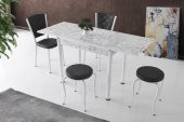 Smart Mutfak Masa 2 Sandalye 2 Tabure Set 60x90cm thumbnail 5