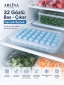 32 Gözlü Bas Çıkar Buz Kalıbı Mavi thumbnail 1