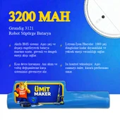 Grundig 3121 Robot Süpürge 3200 Mah Batarya thumbnail 3