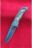 Geyikli Sibirya Model Mavi Çakı 18 cm thumbnail 1