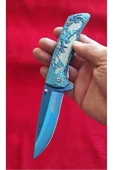 Geyikli Sibirya Model Mavi Çakı 18 cm thumbnail 2