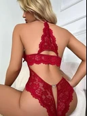 Kadın Dantel Bodysuit Transparan thumbnail 6