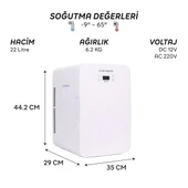 IcePeak ChillCUBE Termoelektrikli Buzdolabı 22 Litre thumbnail 6