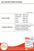 NEW LİFE EFA S-1200 mg 45 Kapsül 2 Adet thumbnail 2
