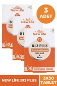 NEW LİFE B12 Plus Methylcobalamin 30 Tablet 3 Adet thumbnail 1