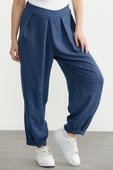 Pensli Rahat Kalıp Pantolon - Indigo thumbnail 3