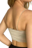 Askılı Crop Bluz-BEJ thumbnail 2