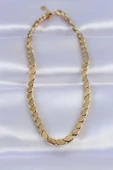 316L Çelik Gold Renk Arpa Model Kolye thumbnail 2