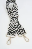 MUTE BAG Blackwhite Square Pattern Ayarlanabilir Çanta Sapı (110 CM) thumbnail 1
