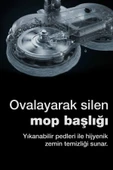 FANTOM Pluto P 6100 Plus Cyclone Elektrikli Moplu Dikey Süpürge Siyah thumbnail 11