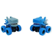 Köpek Balığı Sürtmeli Mekanik Monster Araba Gri 12 cm thumbnail 3