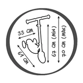 Ahşap 3W Katlanabilir Scooter 7600750908 thumbnail 5