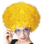 Sarı Renk Kıvırcık Afro Bonus Peruk thumbnail 1
