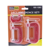 3 Parça C Tipi Mengene Seti İşkence Aleti Hobi İşkence thumbnail 2