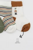 3'Lü Penye Soket Çorap 10109 Nil thumbnail 3