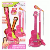 Elektronik Ayaklı Mikrofonlu Pembe Gitar thumbnail 2