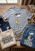 Fossil Fresh tasarımı Ütü ile yapılabilinen tekstil DTF Baskı thumbnail 2