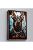 Trezon Ahşap Çerçeveli Doberman Tablosu-7828 thumbnail 2