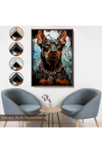 Trezon Ahşap Çerçeveli Doberman Tablosu-7828 thumbnail 7